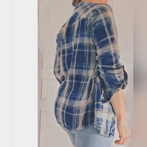 Ci Sono Plaid Collection Soft Cotton Plaid Button Down Shirt - M- Cottagecore - Picture 5 of 16